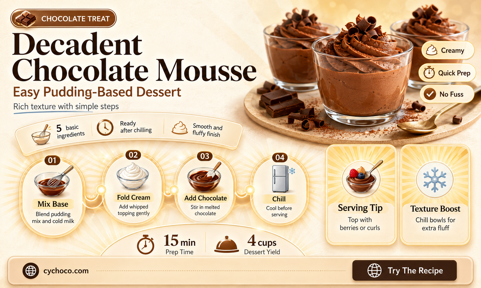 how to make chocolate mousse with pudding