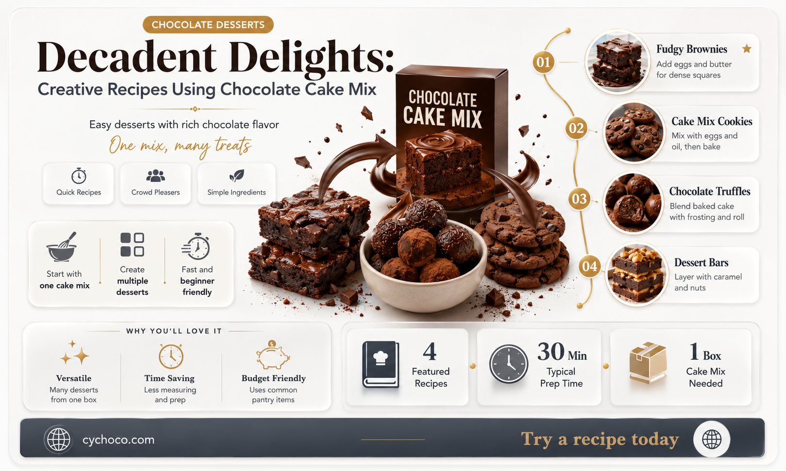 what to make with chocolate cake mix