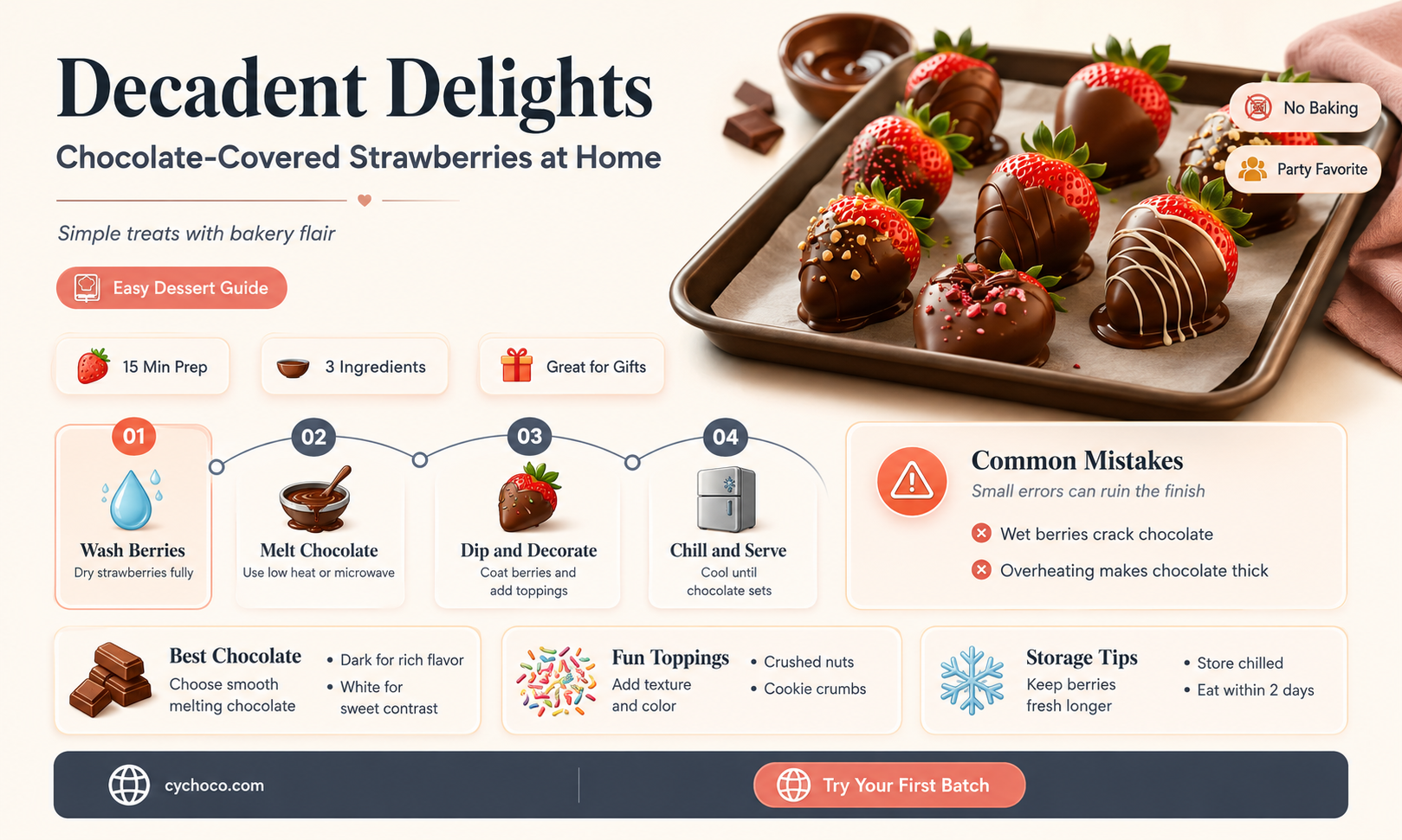 how to male chocolate covered strawberries