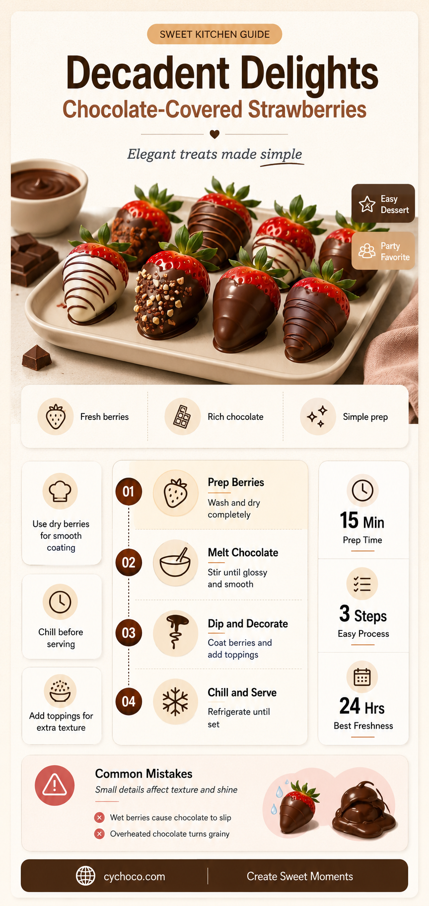 how to present chocolate covered strawberries