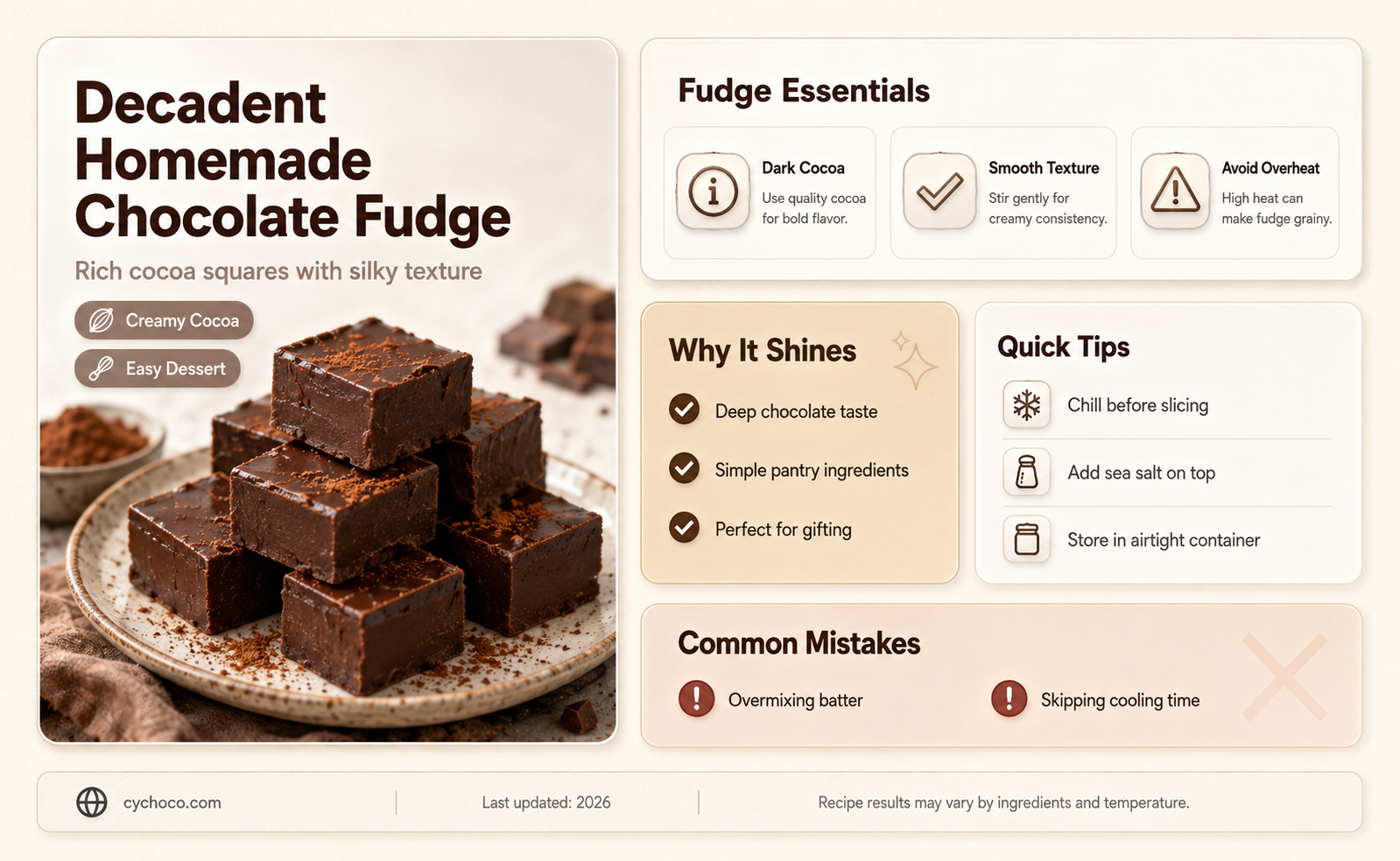 how to make chocolate fudge with cocoa