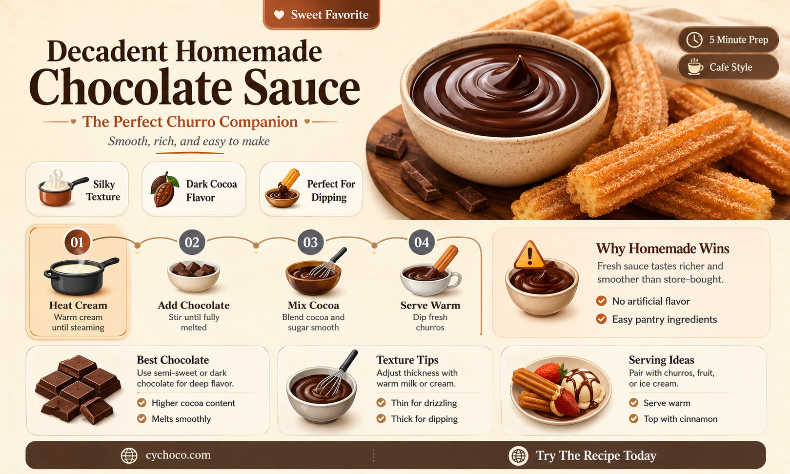how to make chocolate sauce for churros
