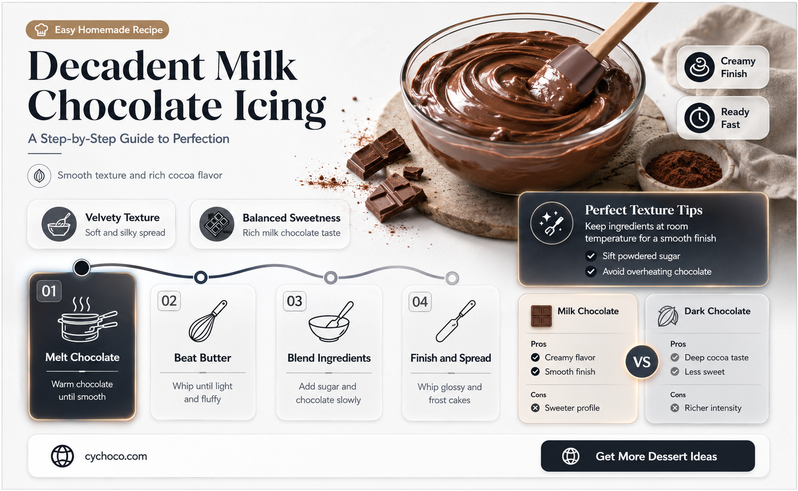 how to make milk chocolate icing