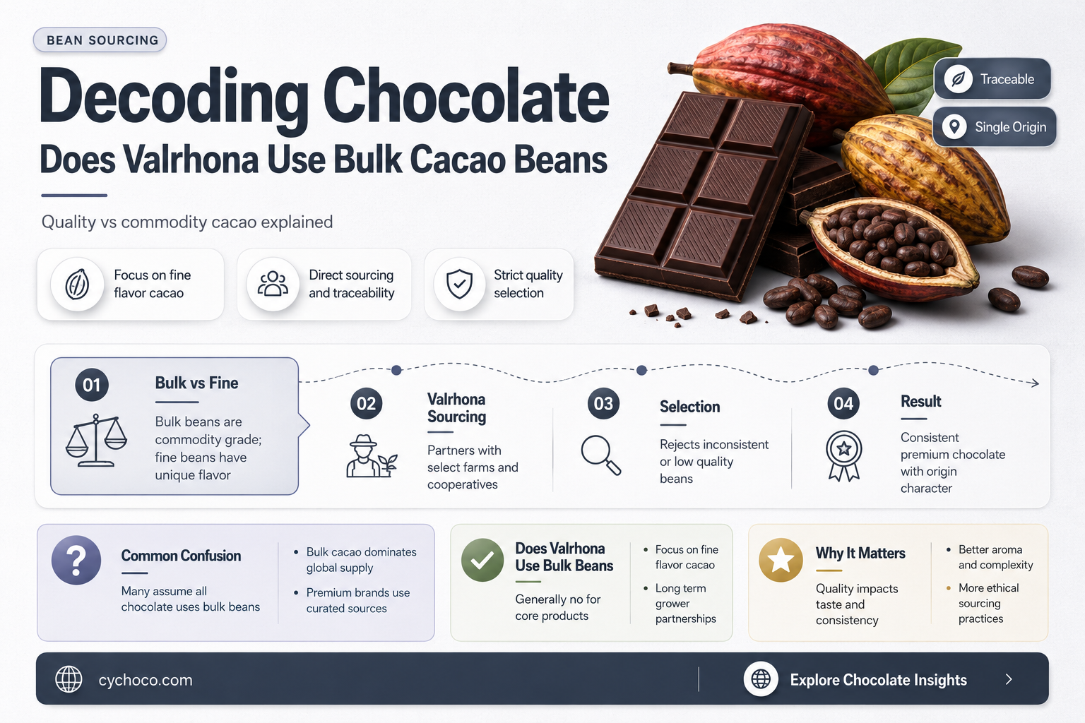 does vahlrona chocolate use bulk cacao beans