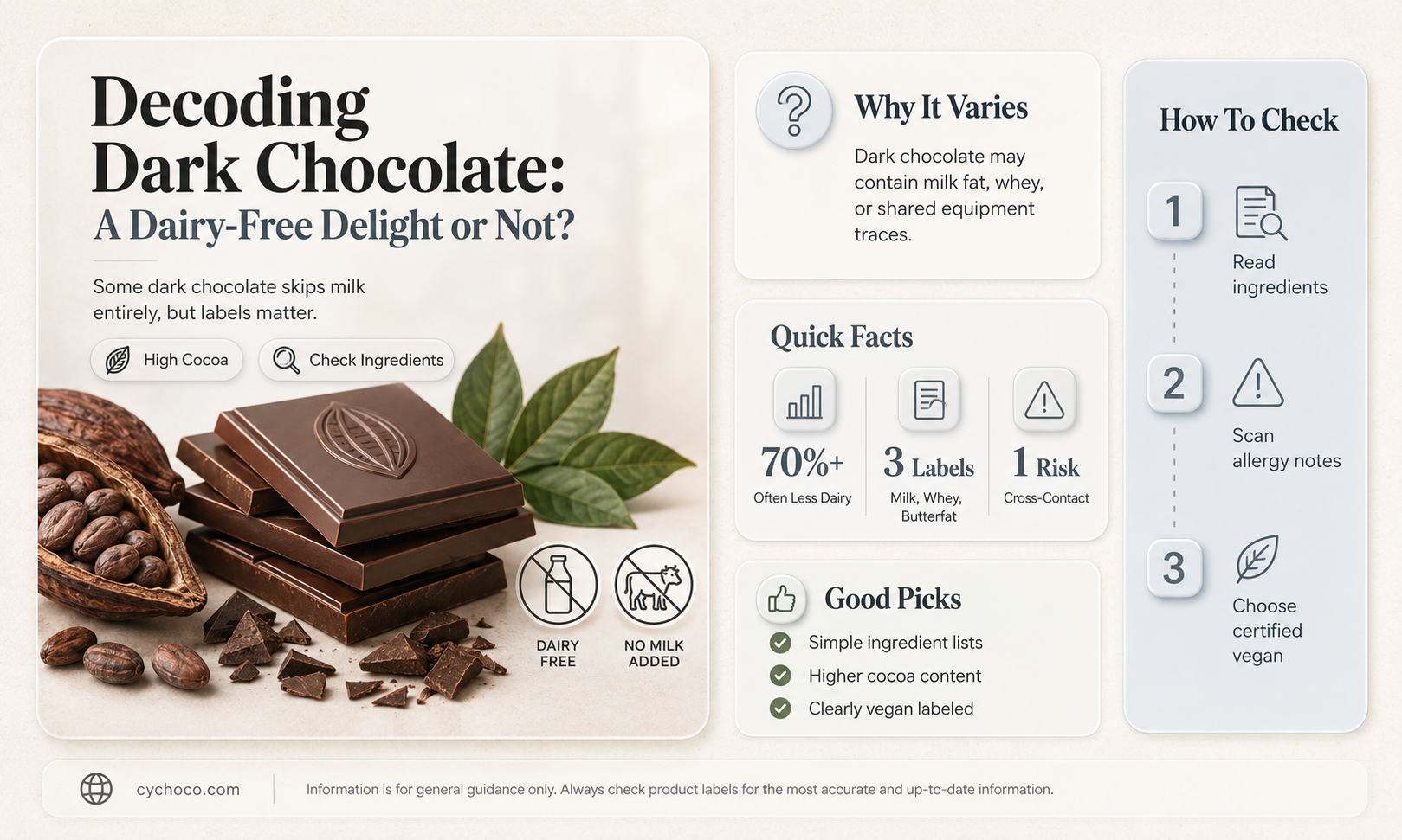is dark chocolate milk free