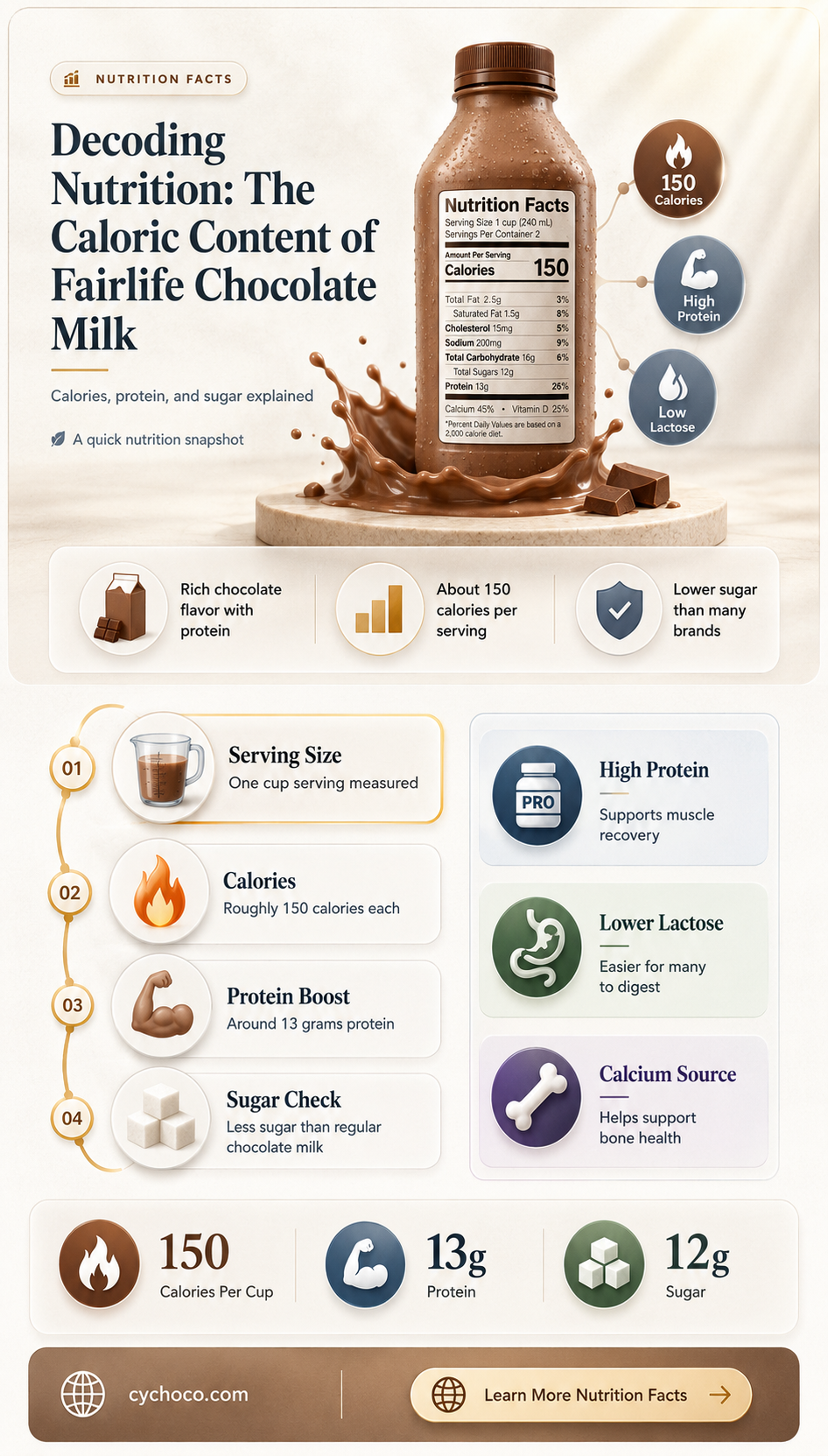how many calories in fairlife chocolate milk