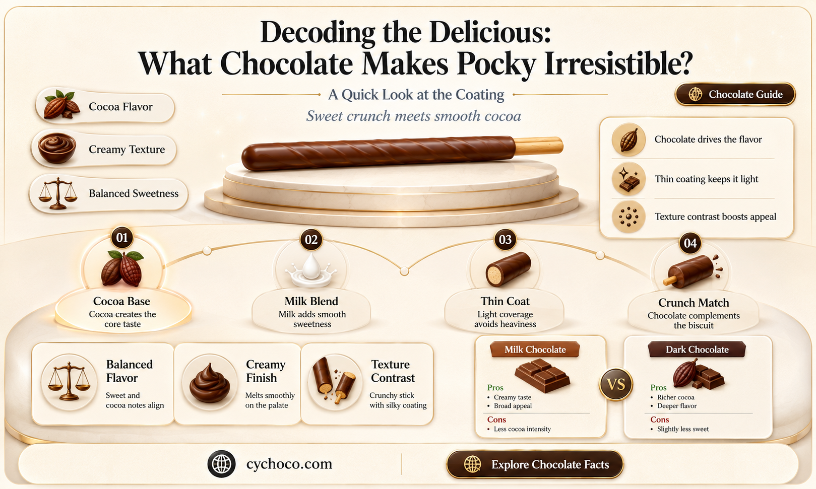 what chocolate is pocky made with