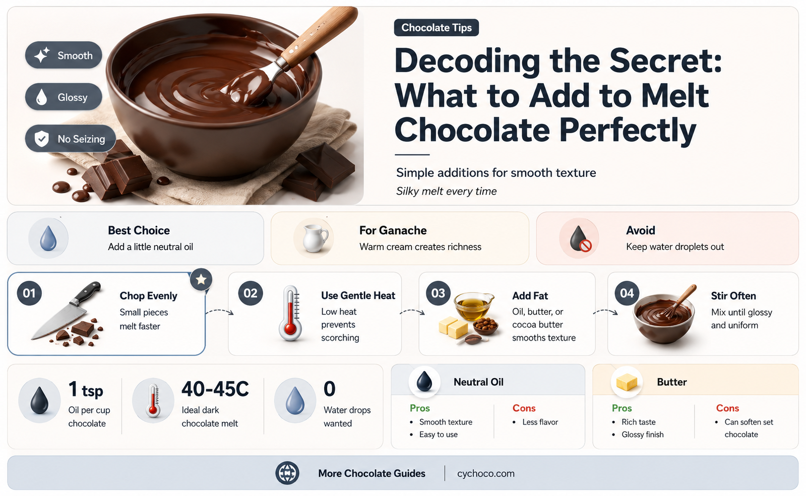 what do i add to melt chocolate