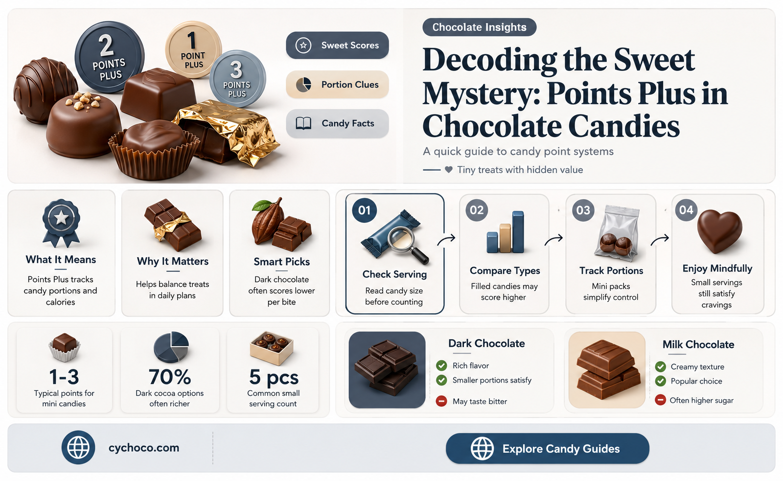 how many points plus in chocolate candies