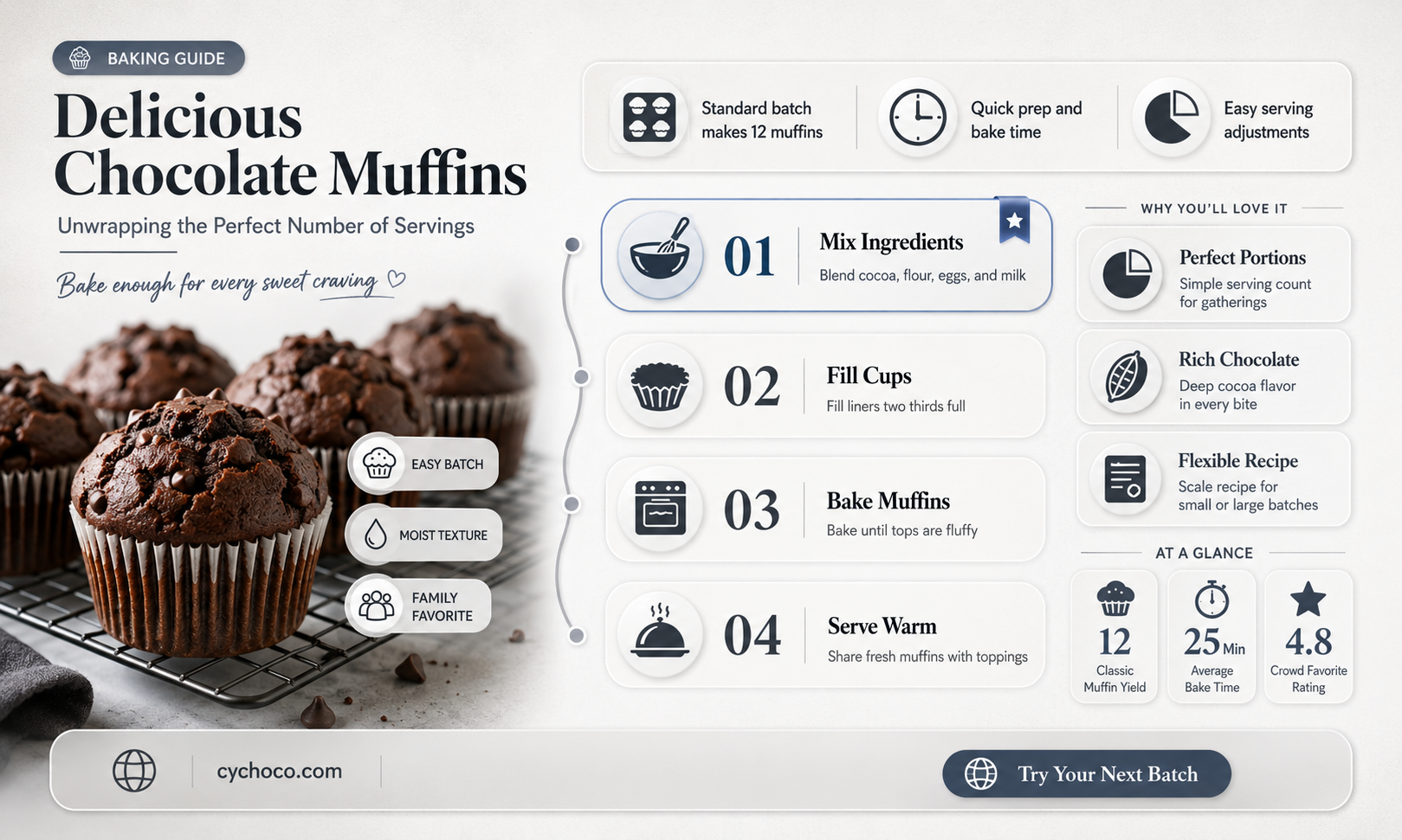 how many servings does chocolate muffin have