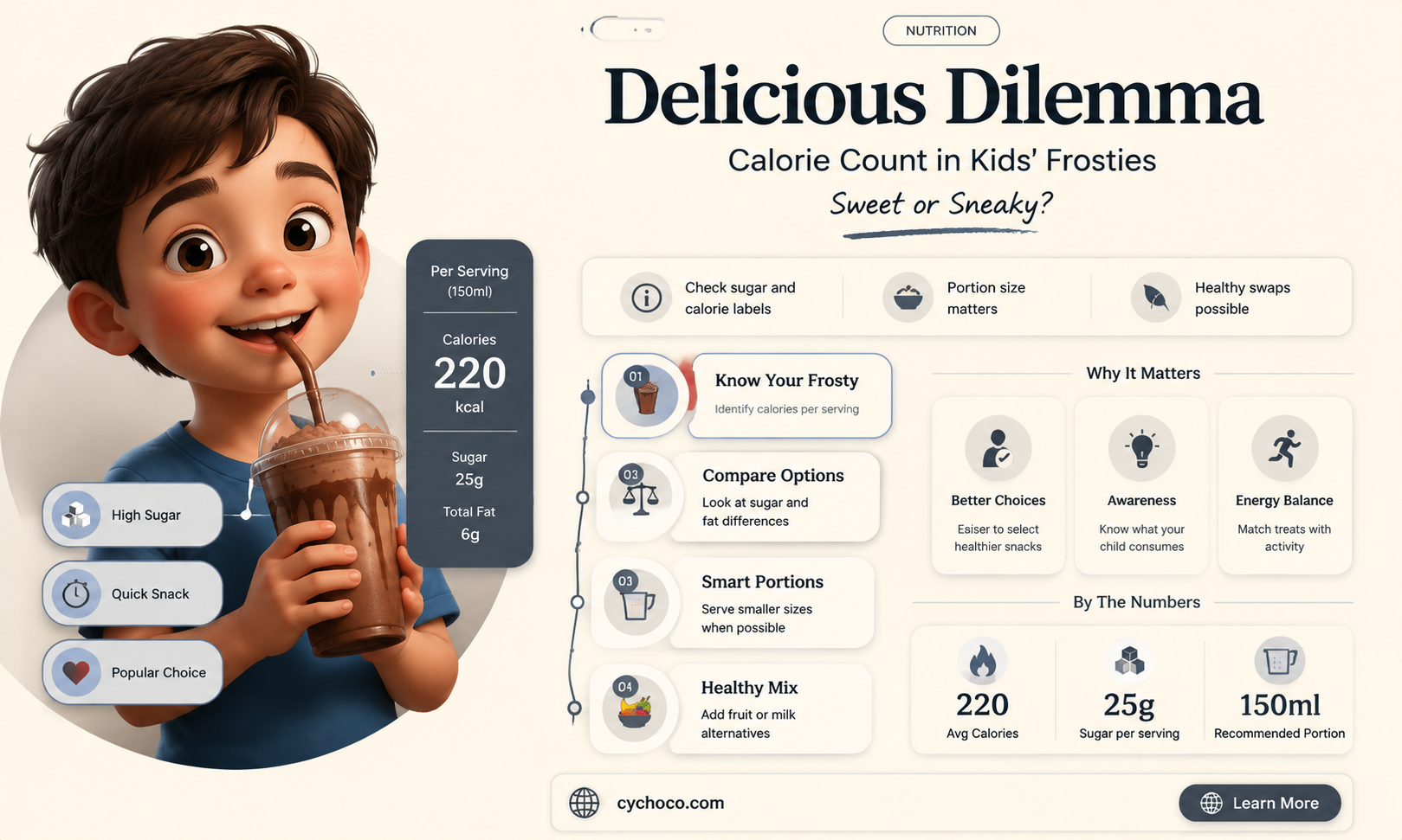 how many calories in a small kids chocolate frosty