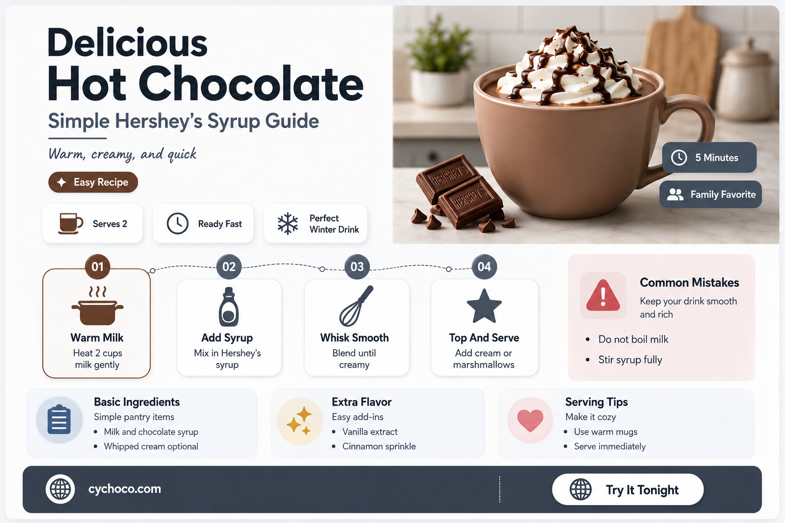 how to make hot chocolate from hershey