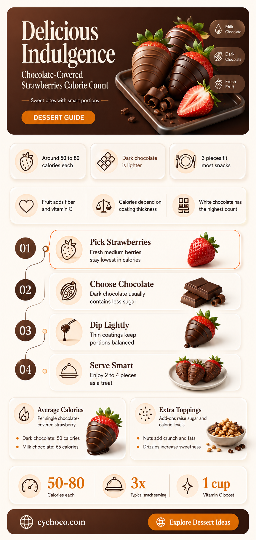 how many calories in a small chocolate covered strawberry