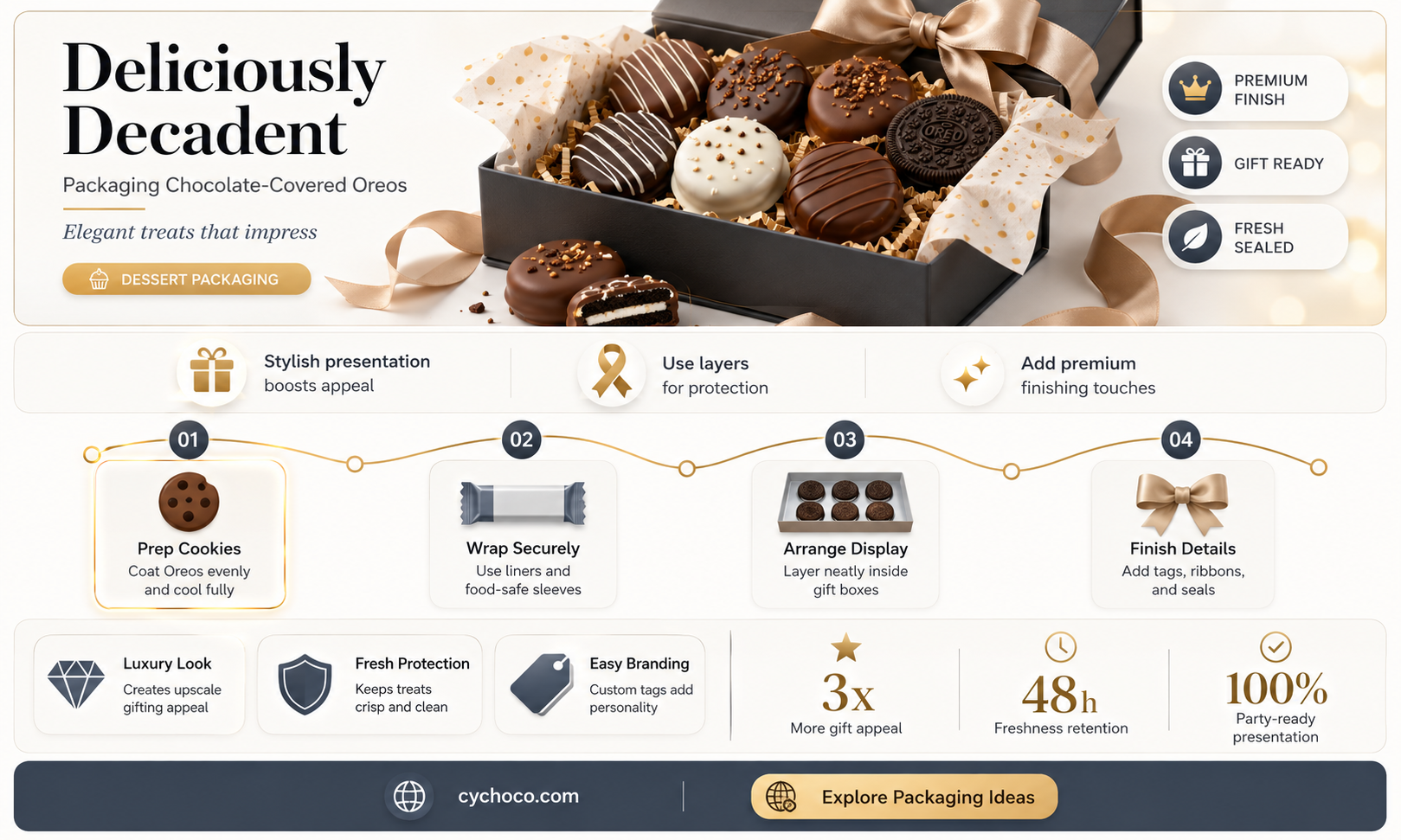 how to package chocolate covered oreos