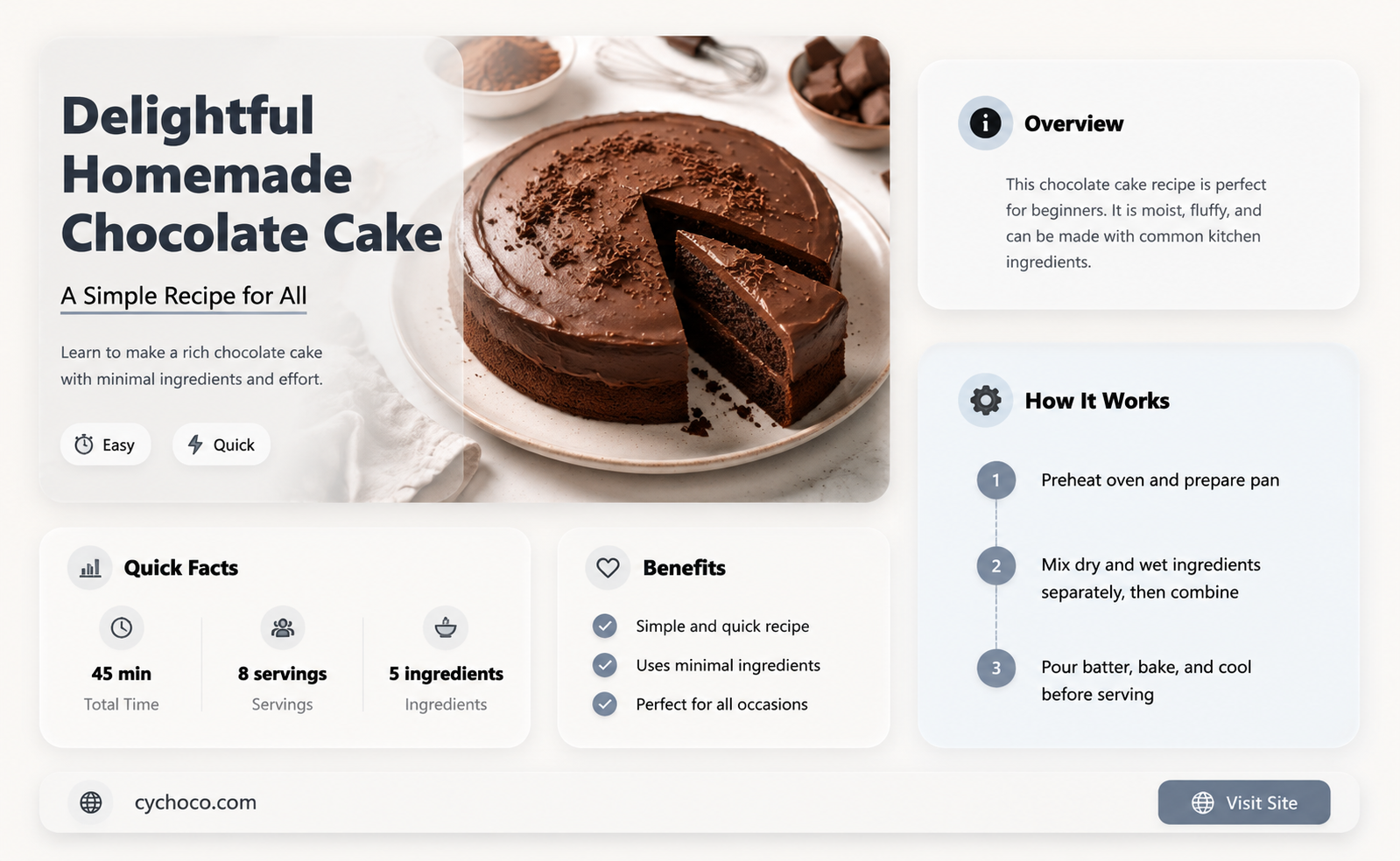 how do you make a homemade chocolate cake
