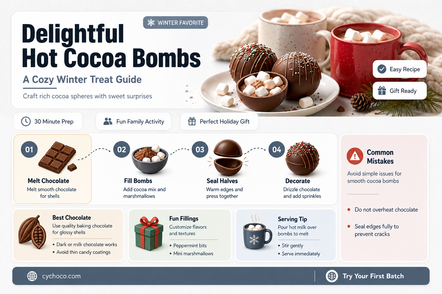 how to make hot cocoa bomb