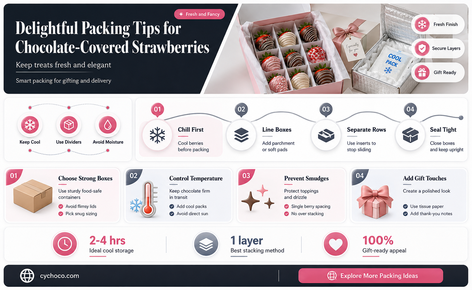 how to pack chocolate covered strawberries