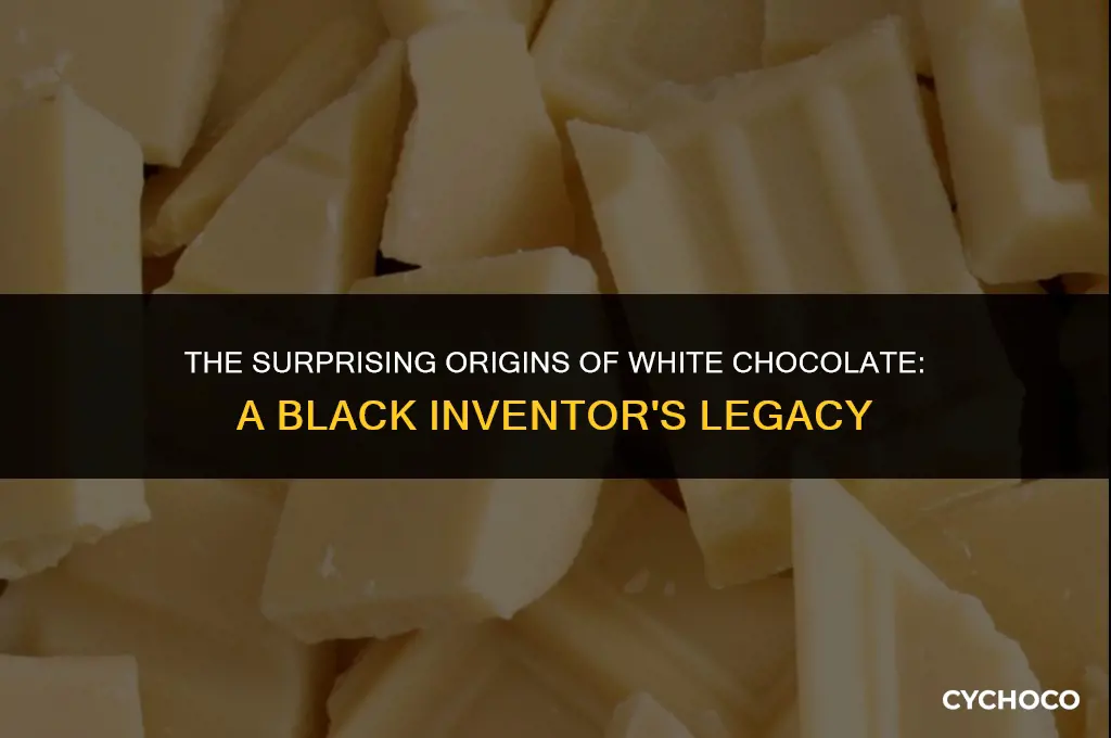 did a black person create white chocolate