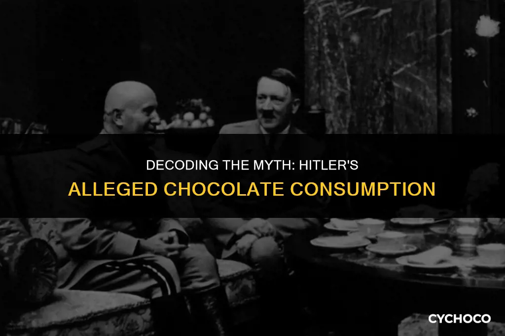 did hitler really eat a pound of chocolate a day