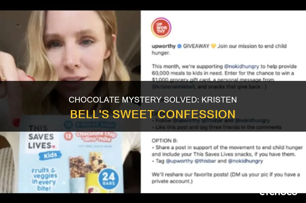 did kristen bell eat the chocolate