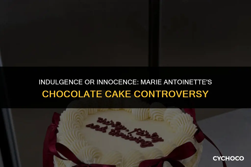 did marie antoinette eat chocolate cake