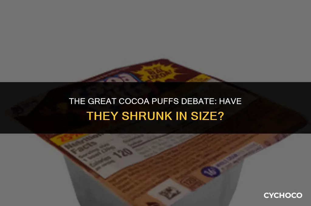 did they make cocoa puffs smaller