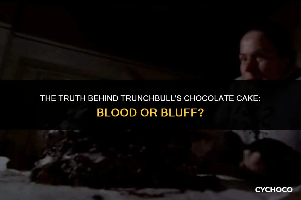 did trunchbull put blood in the chocolate cake