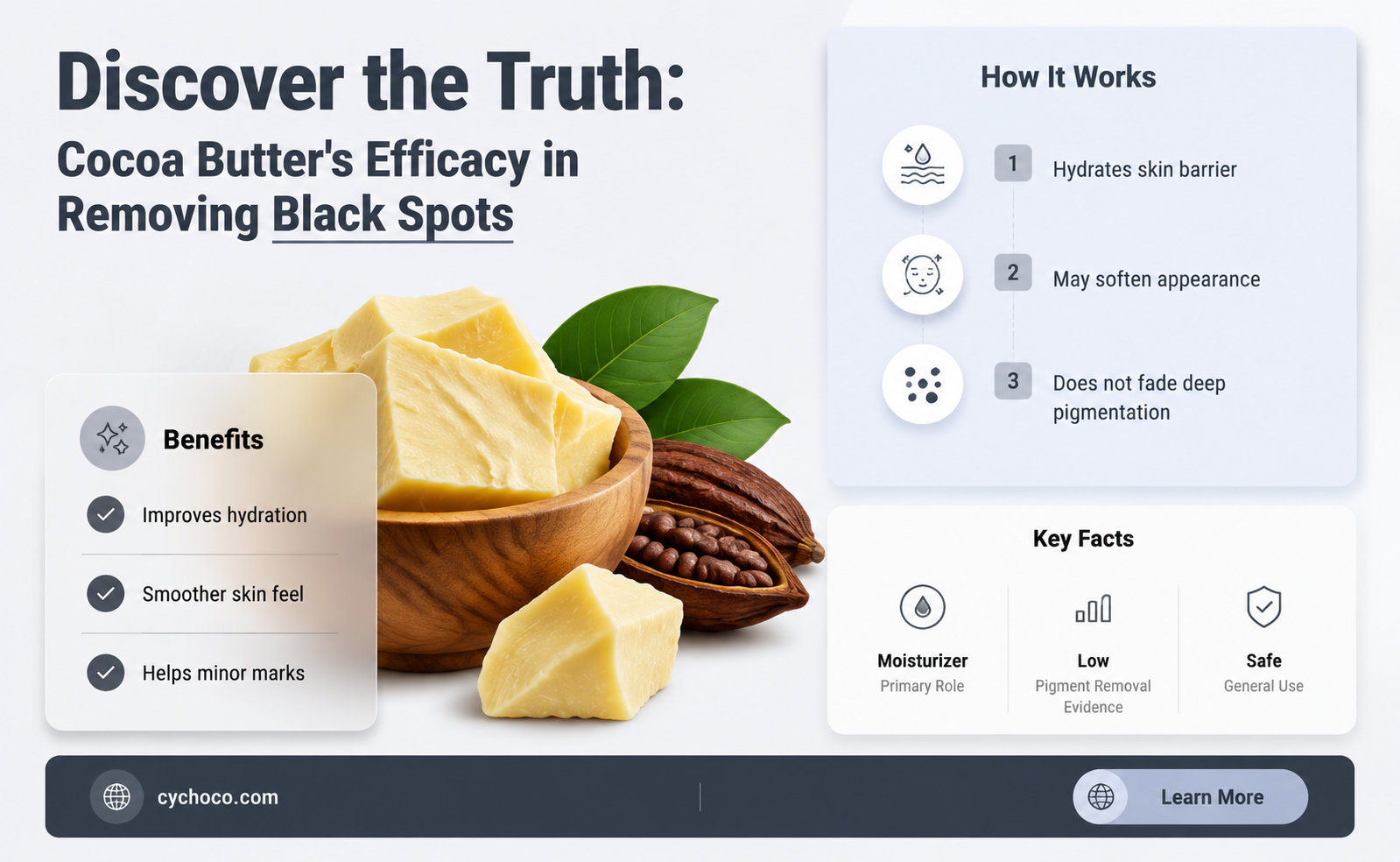 does cocoa butter remove black spots