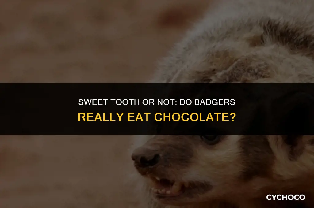 do badgers eat chocolate