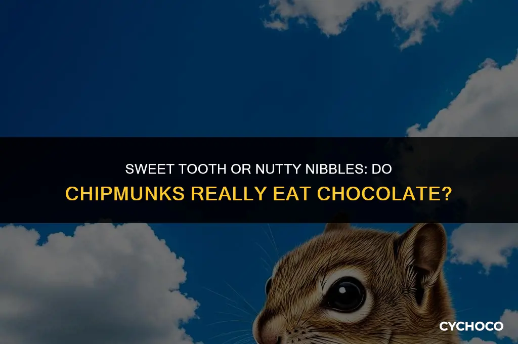 do chipmunks eat chocolate
