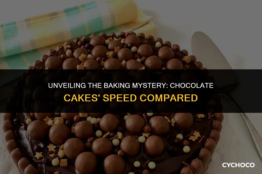 do chocolate cake bake faster than