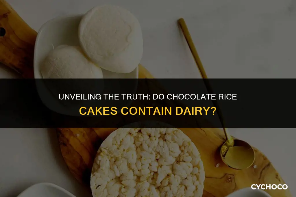do chocolate rice cakes have dairy