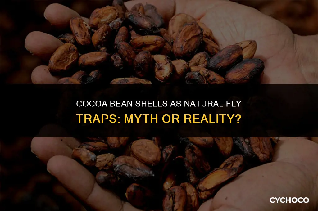 do cocoa bean shells around flowers attract flies