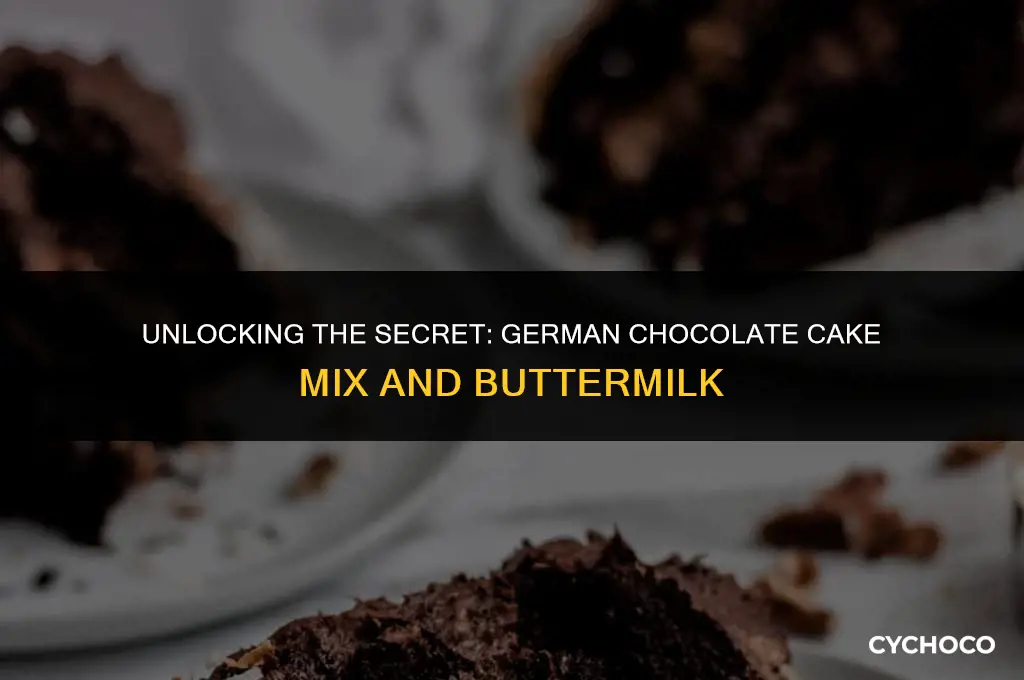 do german chocolate cake mix need buttermilk