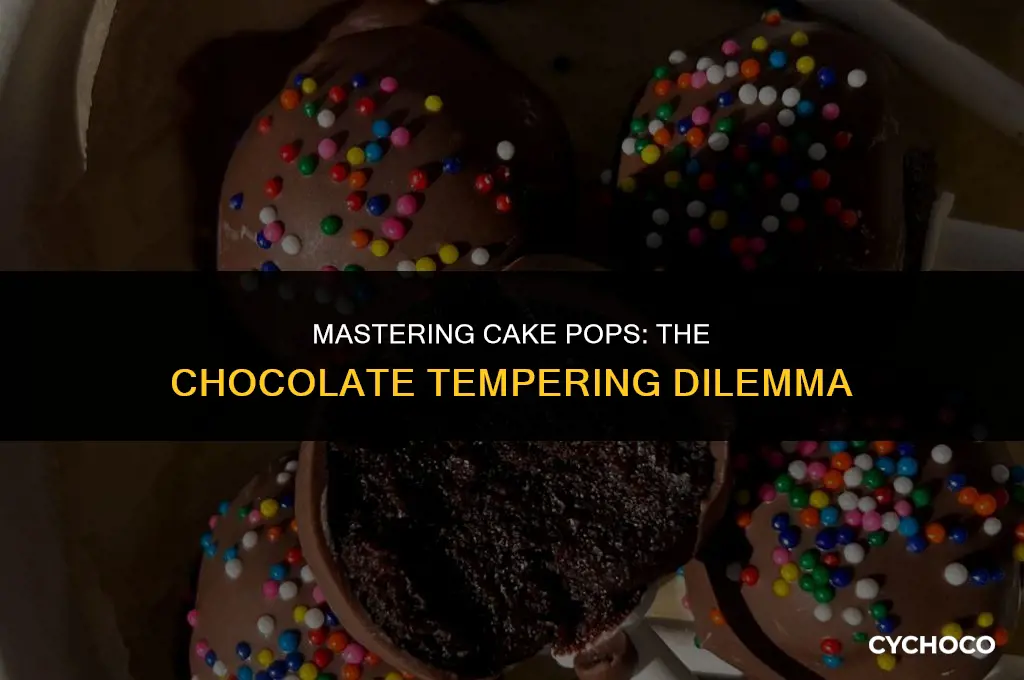 do i need to temper chocolate for cake pops