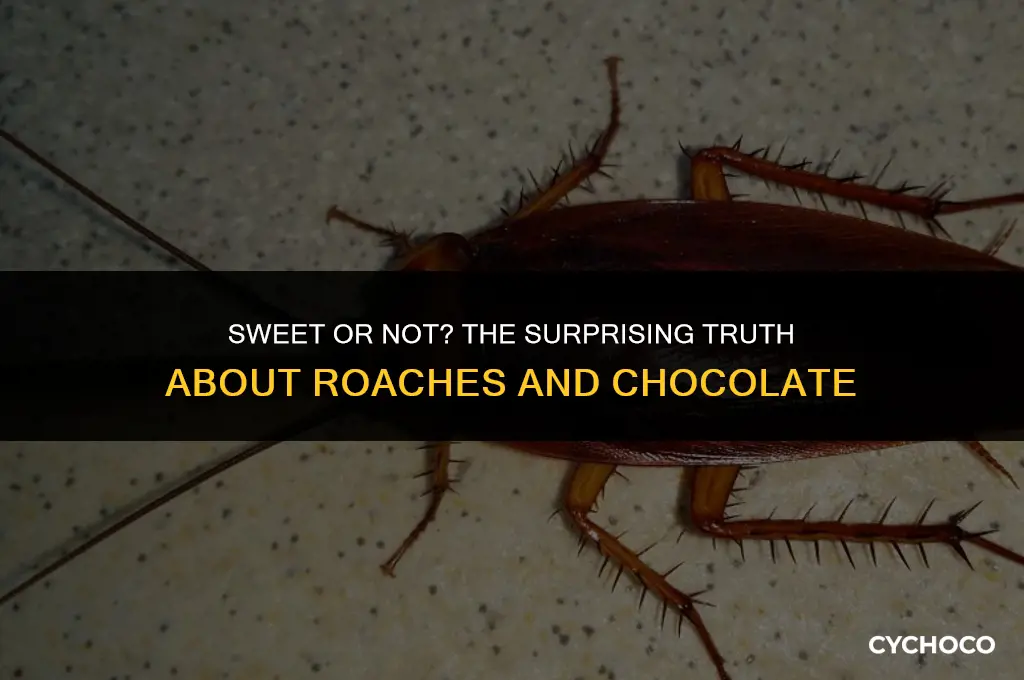 do roaches eat chocolate