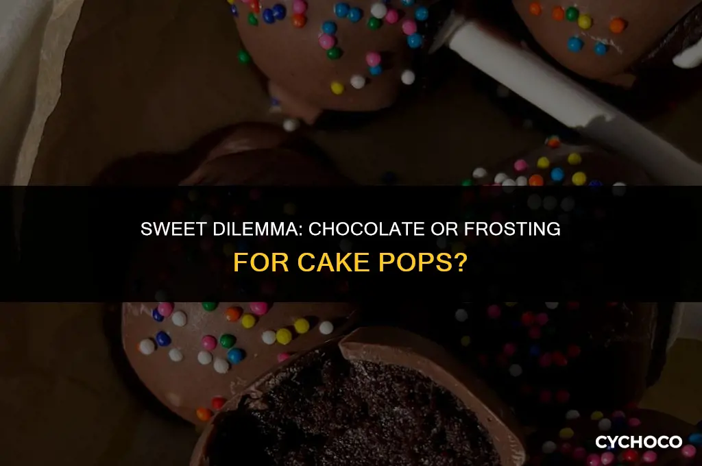 do you dip cake pops in chocolate or frosting