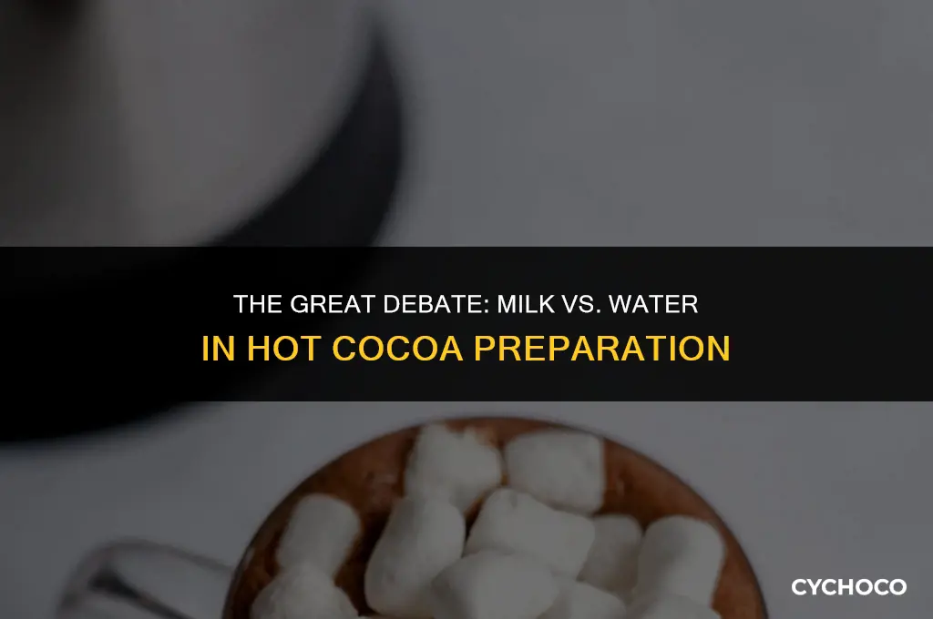 do you make hot cocoa with milk or water