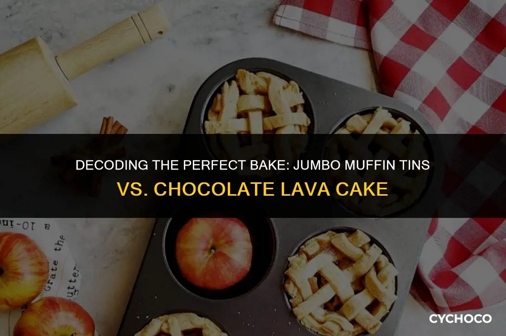 do you need jumbo muffin tins for chocolate lava cake