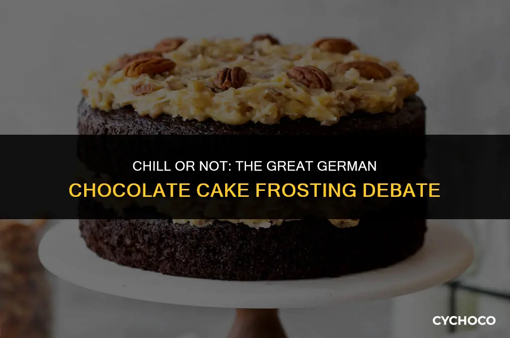 do you need to refrigerate german chocolate cake frosting