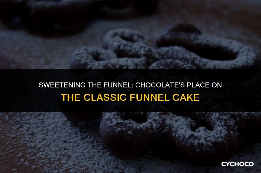 do you put chocolate on funnel cakes