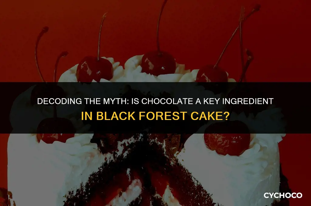 does black forest cake have chocolate
