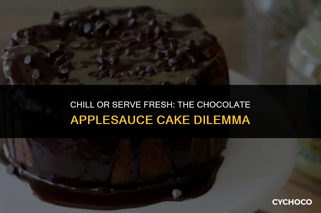does chocolate applesauce cake need refridgerat