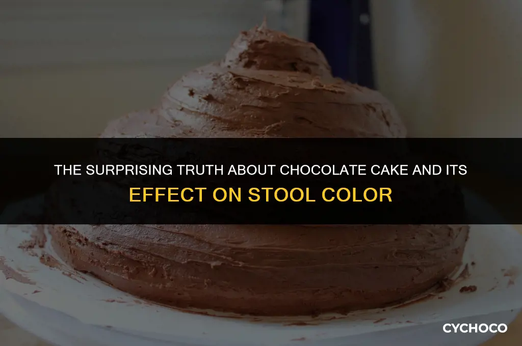 does chocolate cake cause black stool