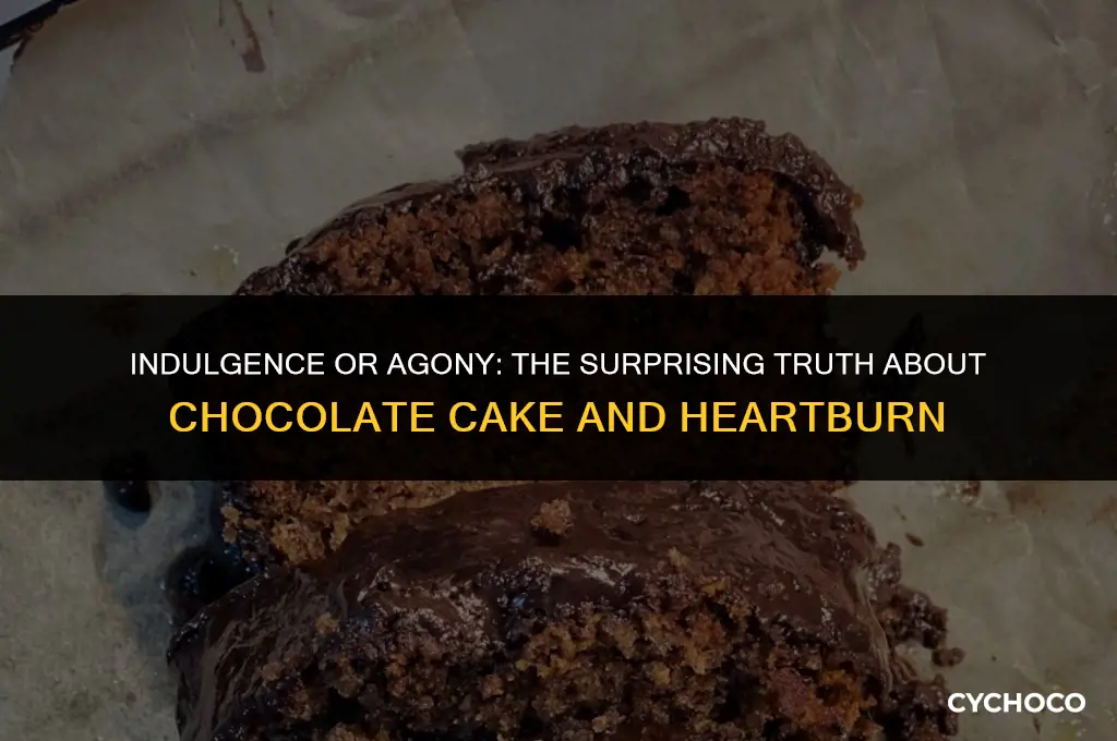does chocolate cake cause heartburn