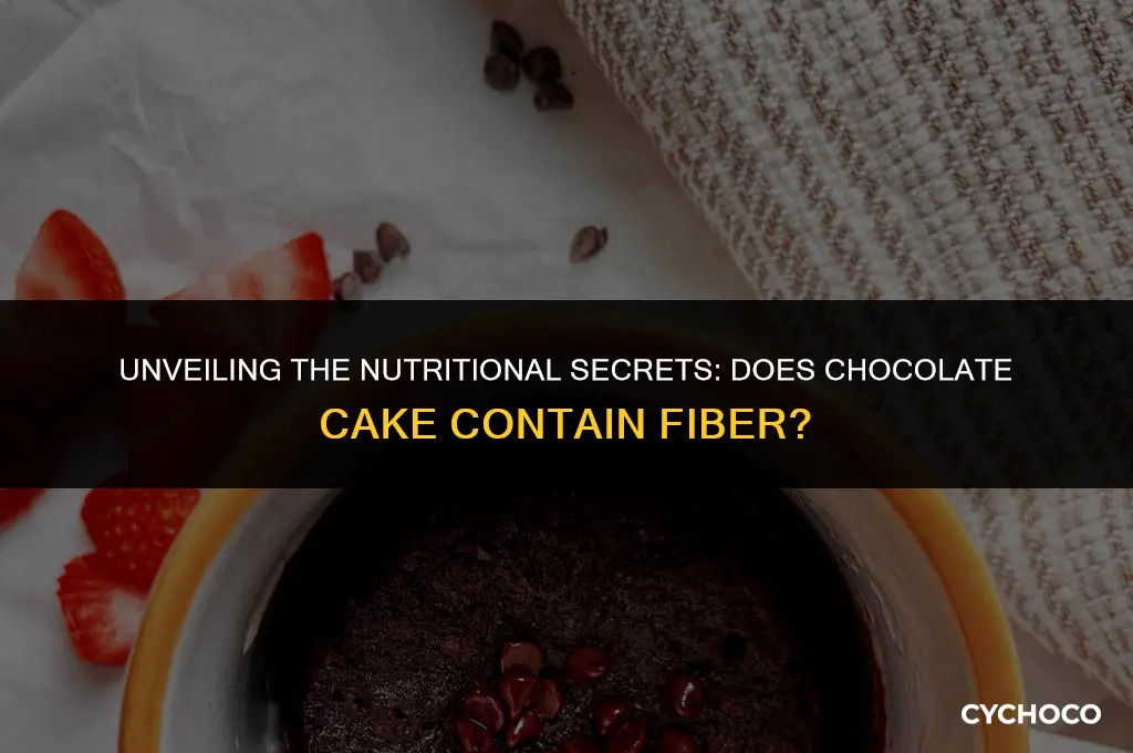 does chocolate cake have fiber