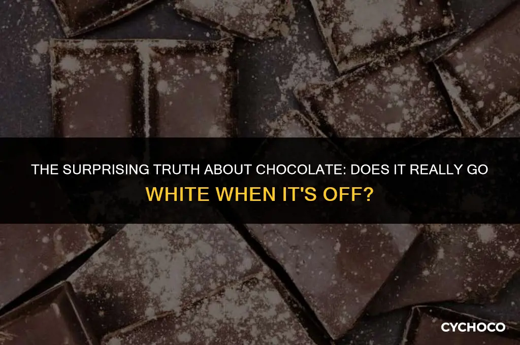 does chocolate go white when its off