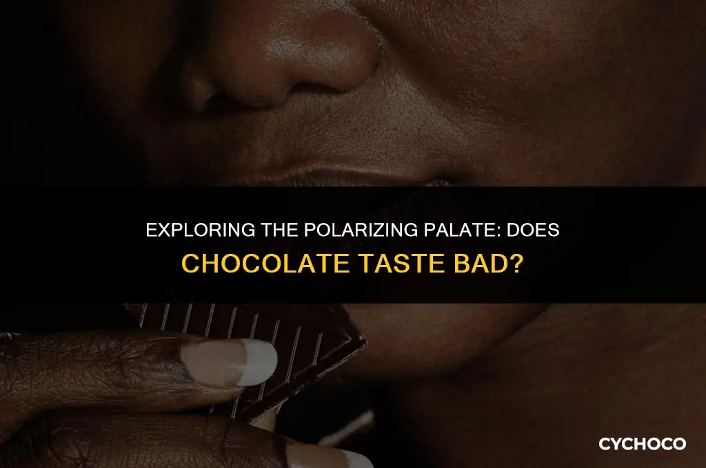 does chocolate taste bade