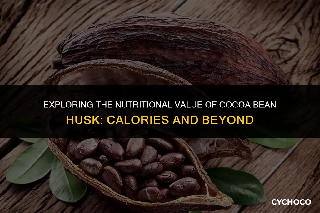 does cocoa bean husk have calories
