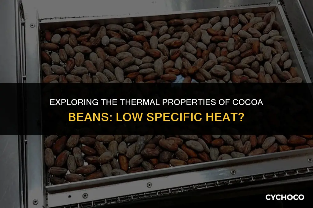 does cocoa beans have a low specific heat